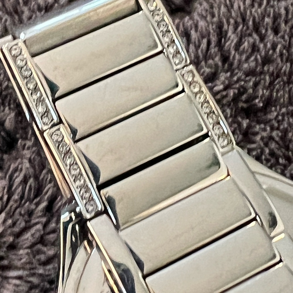 Michael Kors Silver and Crystal Embellished Watch - Picture 5 of 8